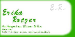erika rotzer business card