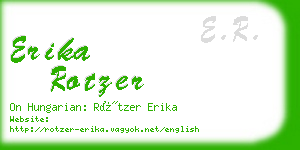 erika rotzer business card